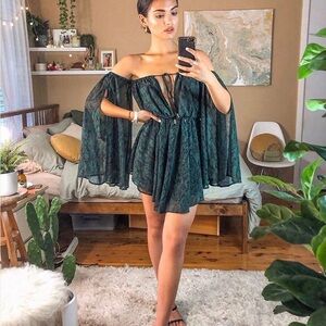 Elegant off shoulder Michael Costello dress